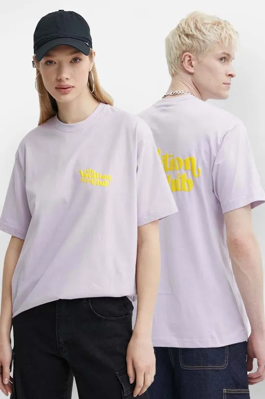 fioletowy On Vacation t-shirt bawełniany Enjoy Unisex