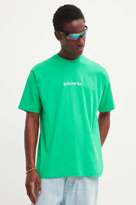 πράσινο Βαμβακερό μπλουζάκι On Vacation