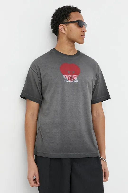 grigio Diesel t-shirt in cotone Uomo