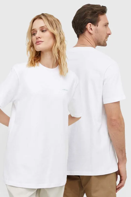 biały Mercer Amsterdam t-shirt bawełniany The Logo Tee Unisex