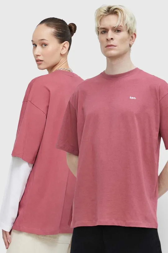 розовый Хлопковая футболка Kaotiko Unisex
