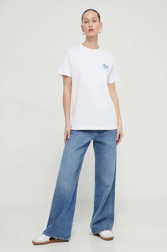 Βαμβακερό μπλουζάκι Kaotiko λευκό