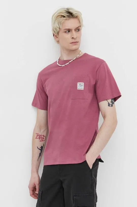 Bombažna kratka majica Kaotiko roza