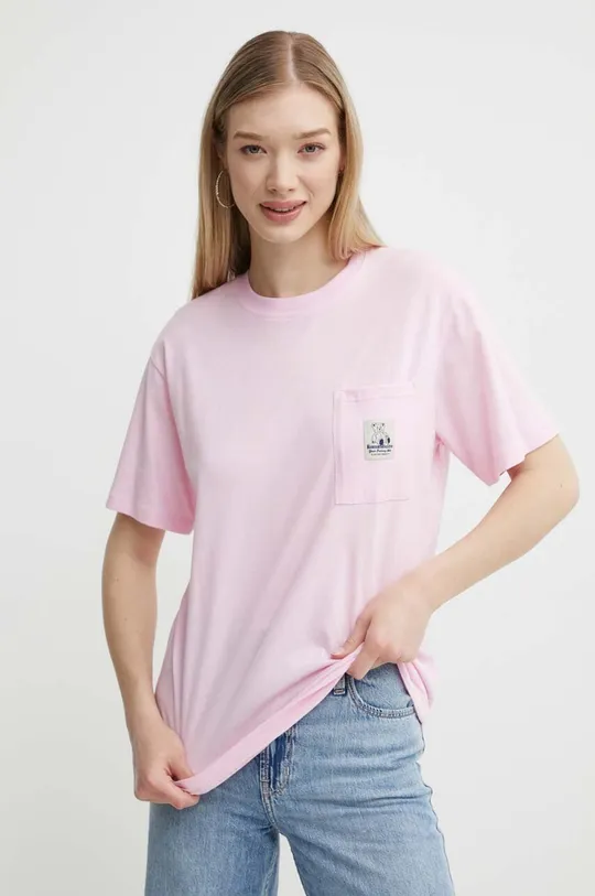 Βαμβακερό μπλουζάκι Kaotiko ροζ