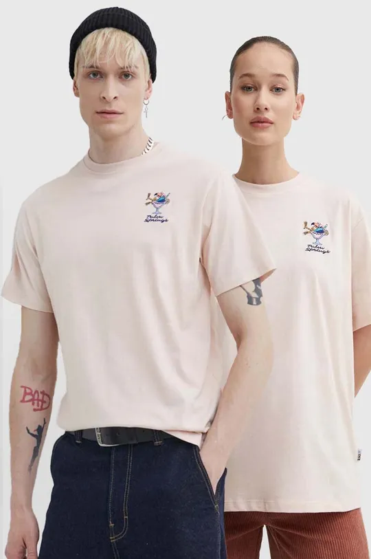 ružová Bavlnené tričko Kaotiko Unisex
