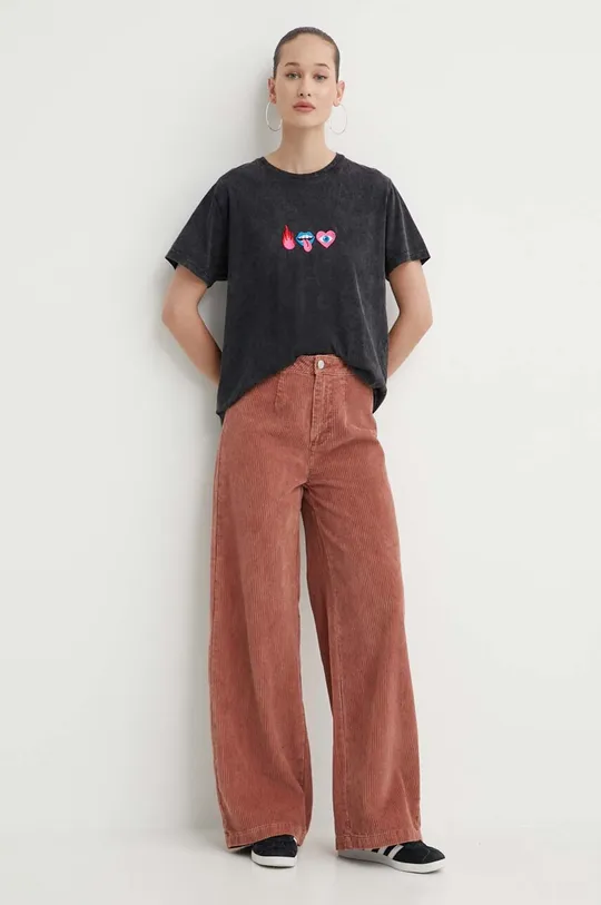 Kaotiko t-shirt bawełniany czarny
