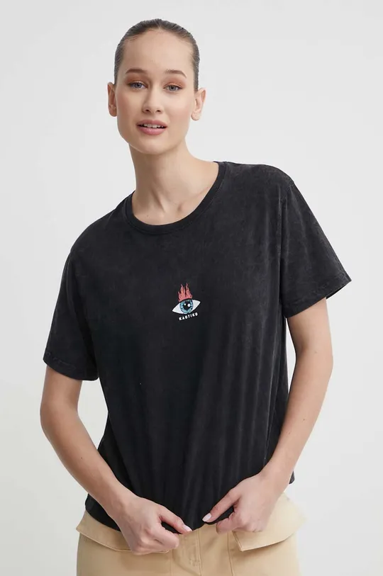 czarny Kaotiko t-shirt bawełniany