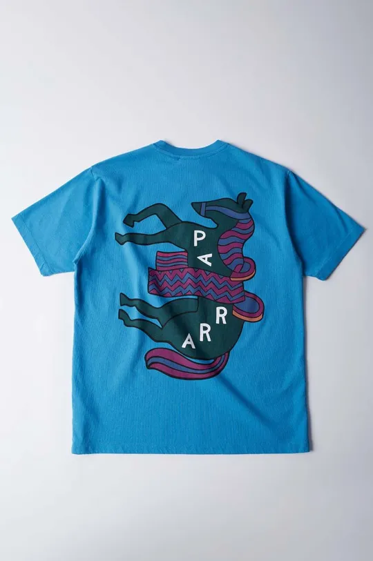 modrá Bavlnené tričko by Parra Fancy Horse Unisex