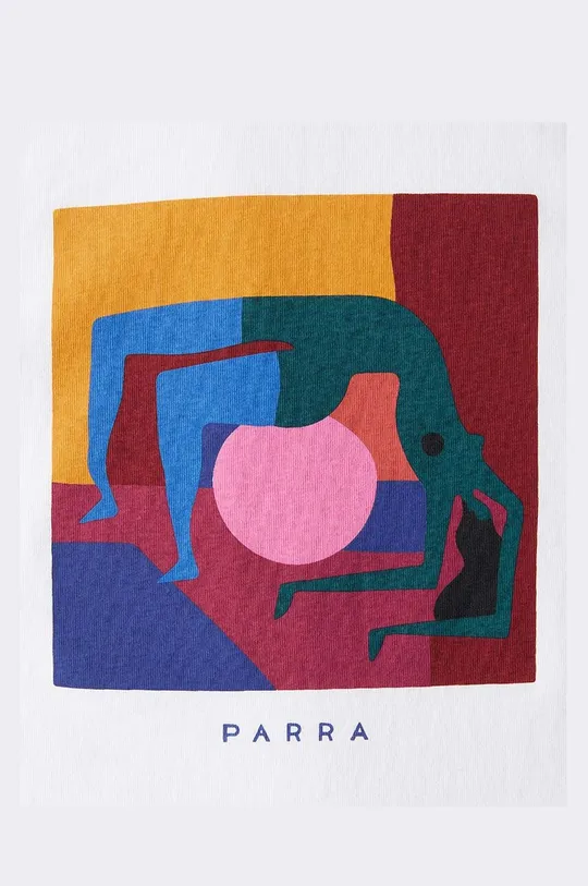 Памучна тениска by Parra Yoga Balled бял