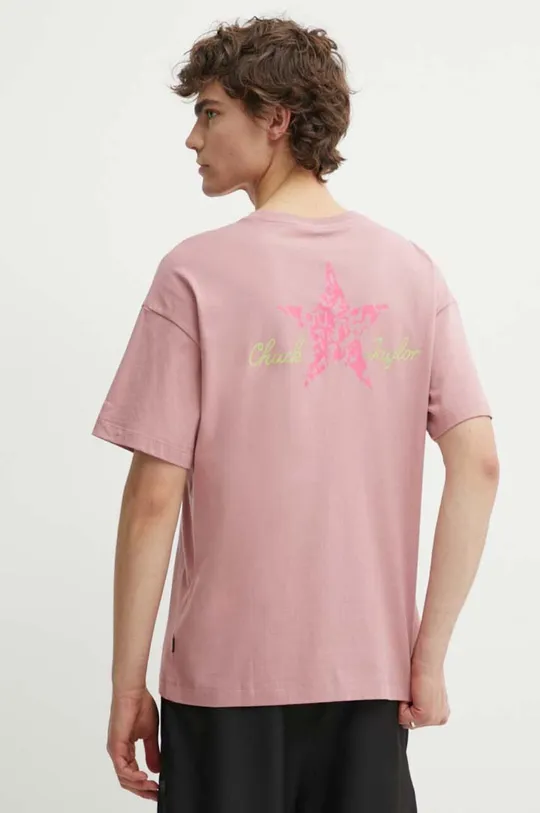 różowy Converse t-shirt bawełniany Unisex