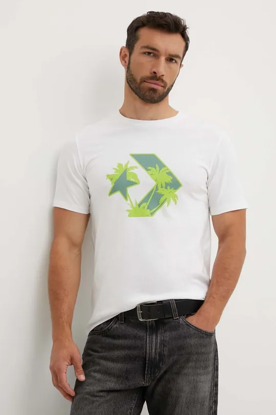 béžová Bavlnené tričko Converse Unisex