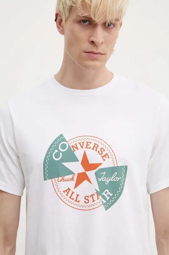 бежевый Хлопковая футболка Converse