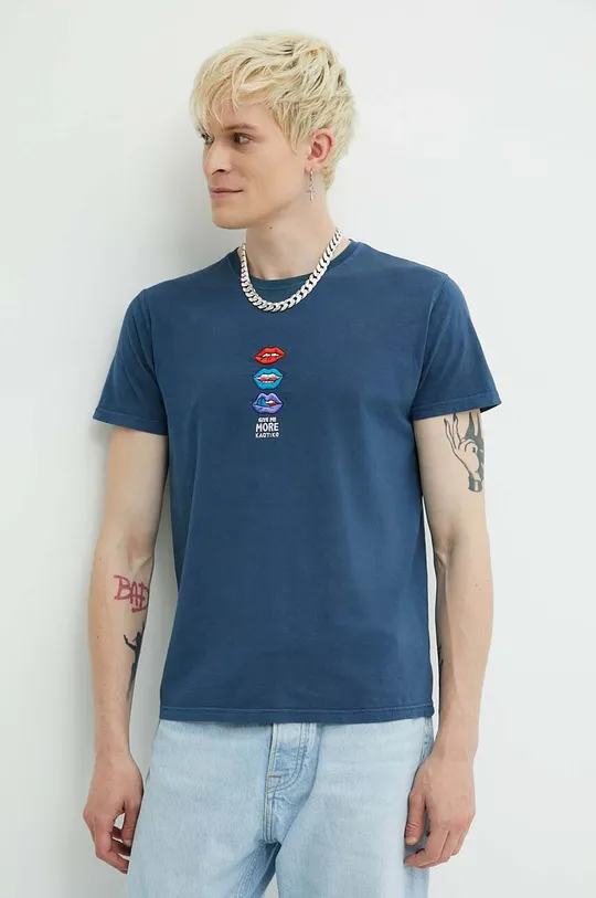 turkusowy Kaotiko t-shirt bawełniany