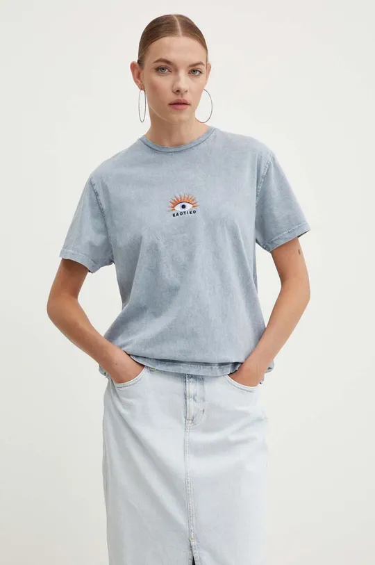 Bombažna kratka majica Kaotiko siva