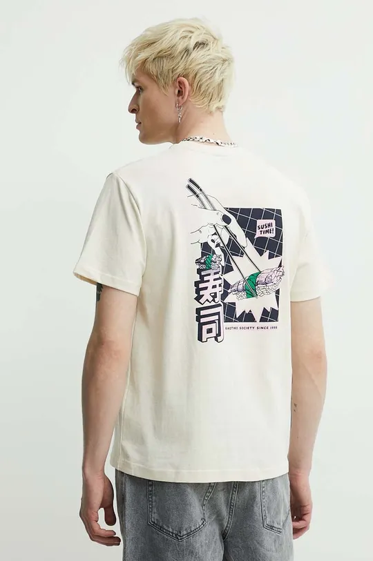 beżowy Kaotiko t-shirt bawełniany