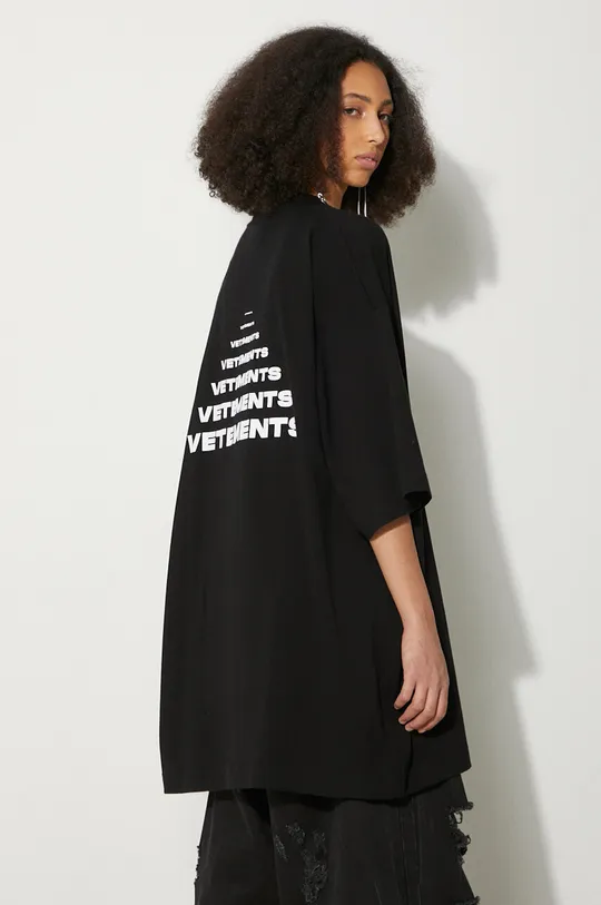 чорний Бавовняна футболка VETEMENTS Pyramid Logo