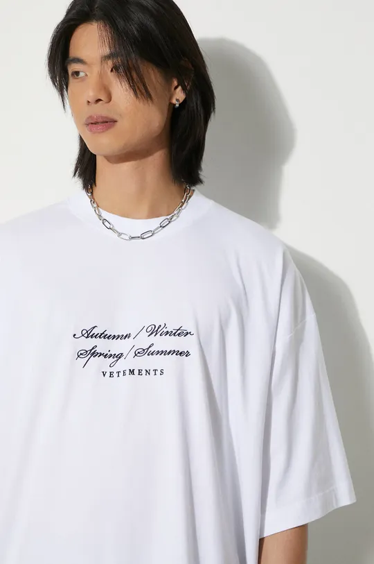 VETEMENTS t-shirt in cotone 4 Seasons Embroidered Logo T-Shirt