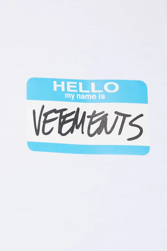 VETEMENTS tricou din bumbac My Name Is Vetements T-Shirt