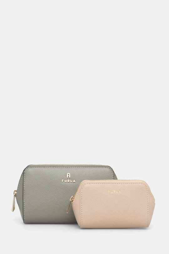 Furla kosmetyczka skórzana 2-pack WE00453.ARE000.3598S zielony