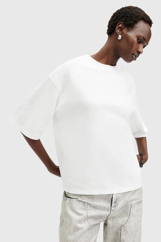 AllSaints t-shirt bawełniany AMELIE W124JB biały