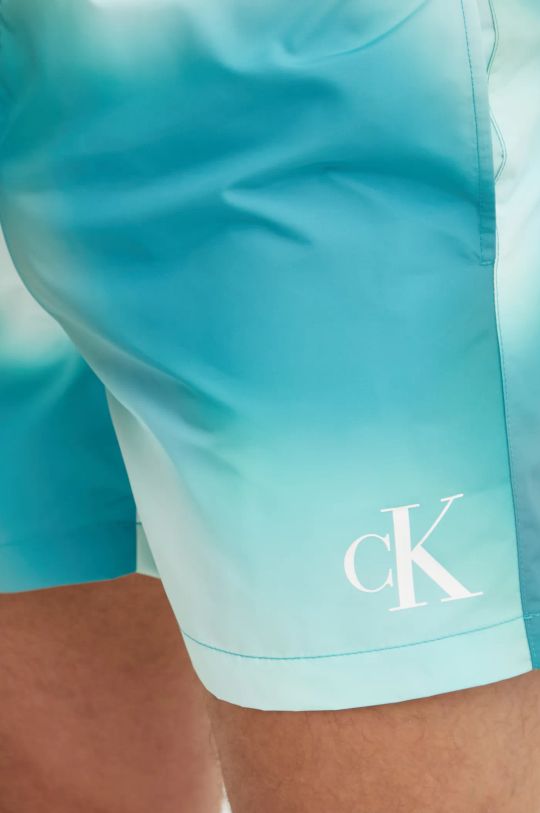 Calvin Klein szorty kąpielowe turkusowy KM0KM01160