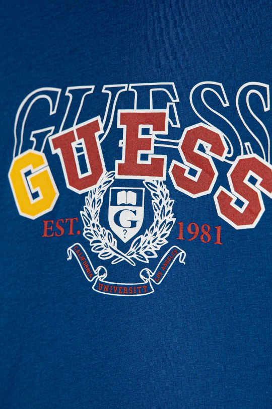 Chłopiec Guess longsleeve bawełniany dziecięcy N5RI01.K8HM4.PPYA niebieski