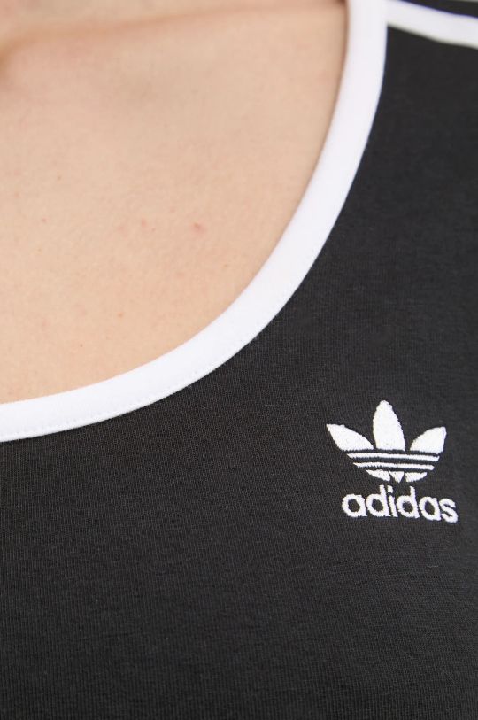 Μακρυμάνικο adidas Originals 3S LS CROP JD4624 μαύρο