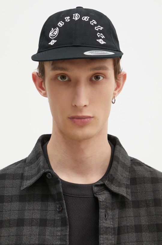 Бавовняна бейсболка Carhartt WIP Greatest Hits Cap I034359.0D2XX чорний SS25