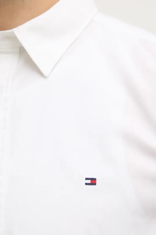 Βαμβακερό πουκάμισο Tommy Hilfiger MW0MW38137 λευκό