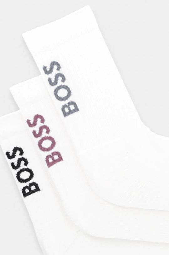 BOSS skarpetki 3-pack 50531540 biały SS25