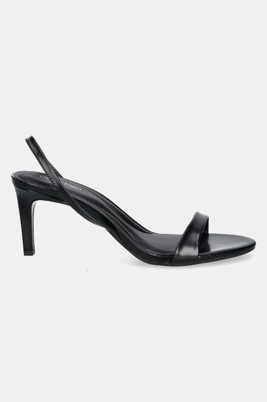 Calvin Klein sandały skórzane HEEL D'ORSAY SANDAL 70 - BRUSH L HW0HW02265 czarny SS25