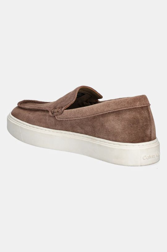 Παπούτσια Μοκασίνια σουέτ Calvin Klein MOCCASIN SUEDE HM0HM01794 καφέ