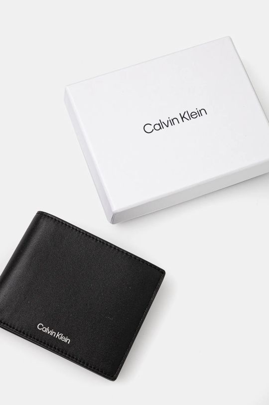 Δερμάτινο πορτοφόλι Calvin Klein μαύρο K50K512691