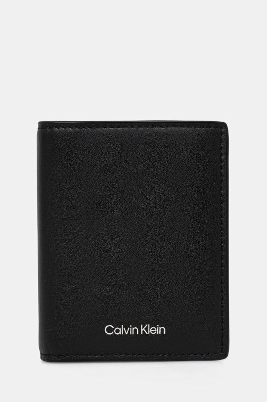 Δερμάτινο πορτοφόλι Calvin Klein λείο δέρμα μαύρο K50K512694