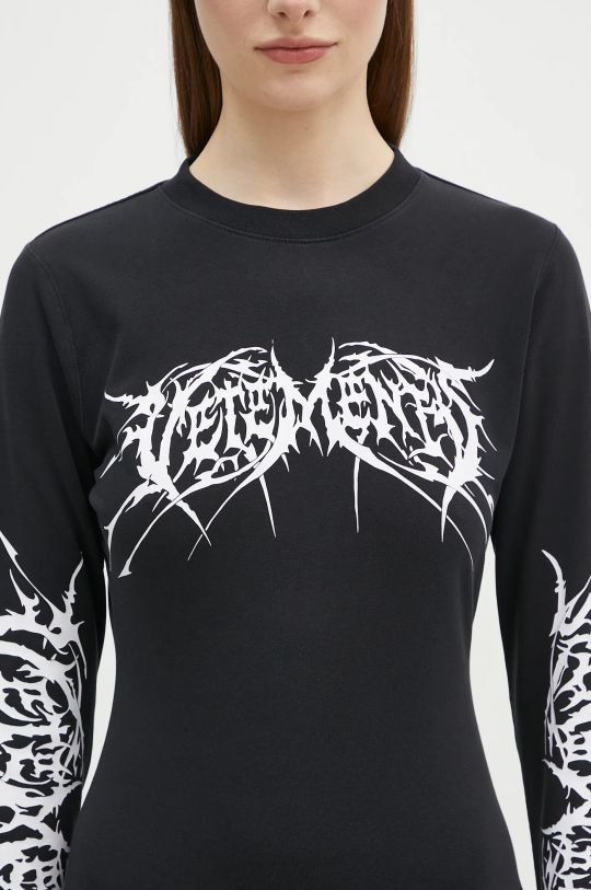 VETEMENTS sukienka Death Metal Longsleeve Mini czarny WA66DR630BW