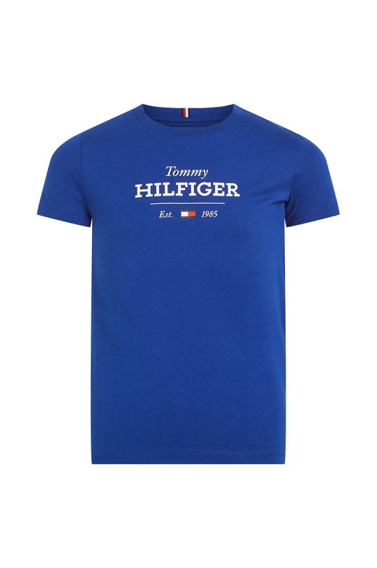 Tommy Hilfiger t-shirt bawełniany dziecięcy nadruk fioletowy KB0KB09356.98.122.PPYA