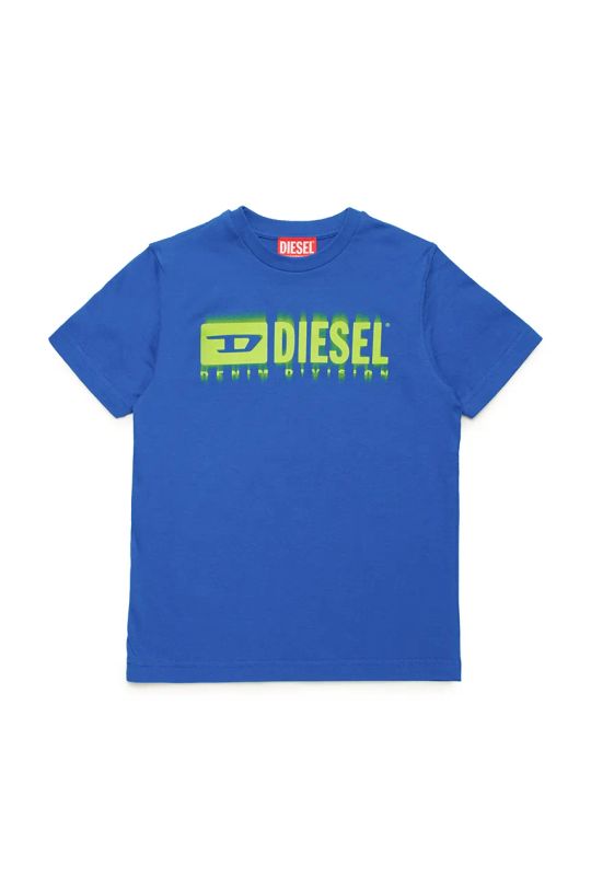 Diesel t-shirt bawełniany dziecięcy TDIEGORL6 T-SHIRT nadruk niebieski J02033