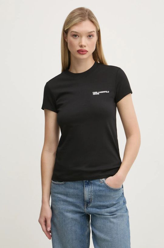 Karl Lagerfeld Jeans t-shirt bawełniany pozostałe czarny A1W17004