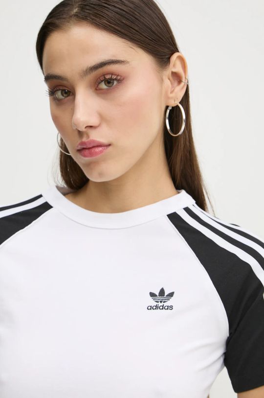 Μπλουζάκι adidas Originals 3S SLIM TEE λευκό JD0834