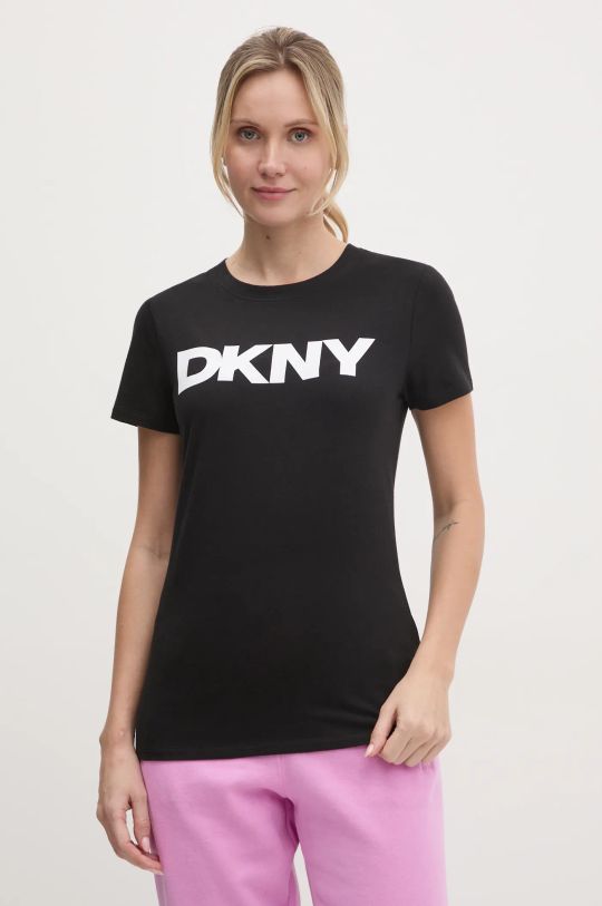 Dkny t-shirt z elastanem czarny DP5T9923