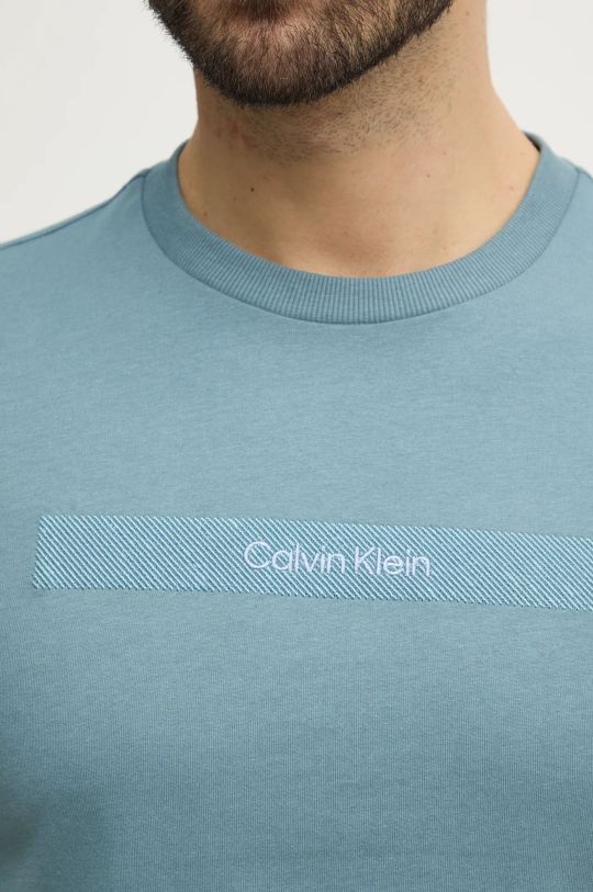 Calvin Klein t-shirt bawełniany K10K113791 turkusowy