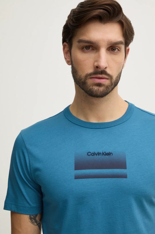 Μπλουζάκι Calvin Klein εκτύπωση τιρκουάζ K10K113803