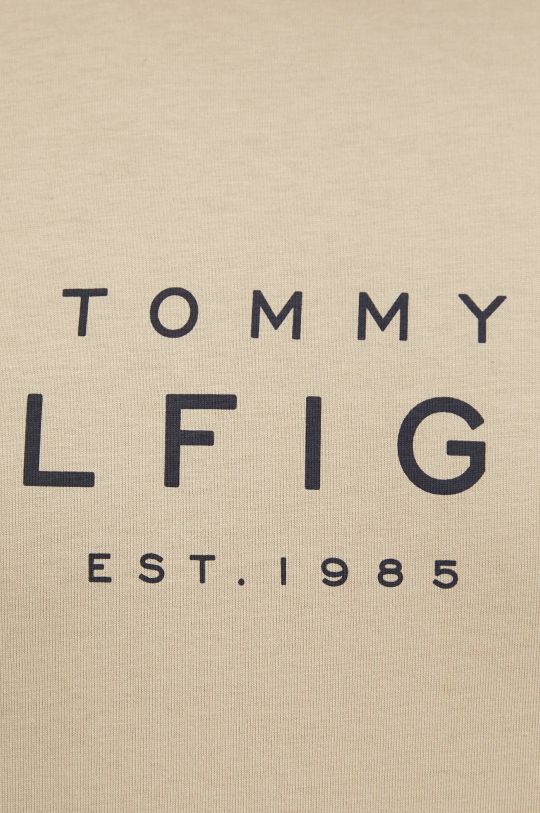 Βαμβακερό μπλουζάκι Tommy Hilfiger MW0MW37448 μπεζ