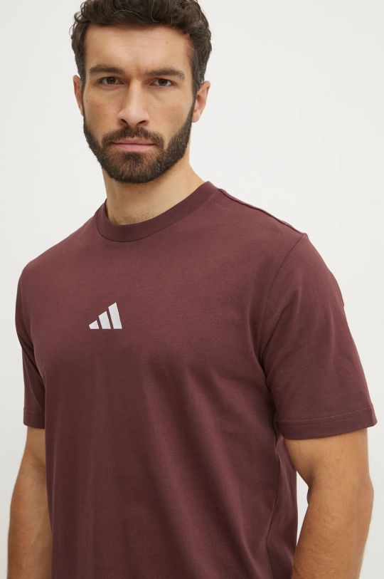 Хлопковая футболка adidas Essential красный JF1098