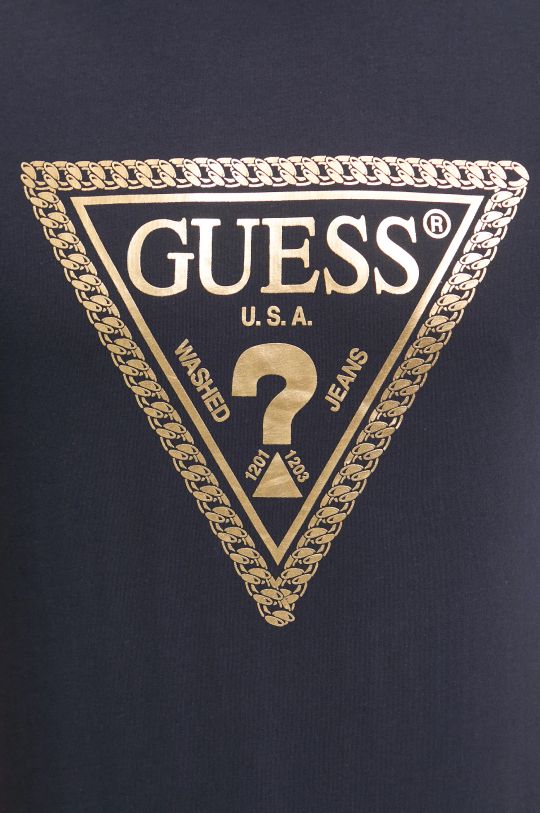 Βαμβακερό μπλουζάκι Guess σκούρο μπλε M5RI49.K9RM1