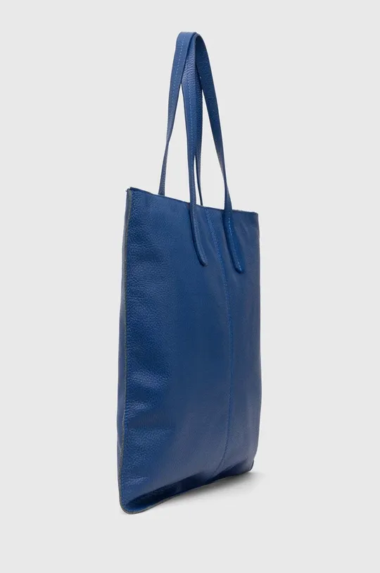 Usnjena torbica Answear Lab mornarsko modra