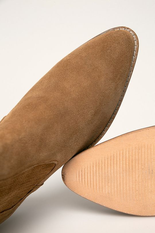 hnedá Answear - Kožené členkové topánky