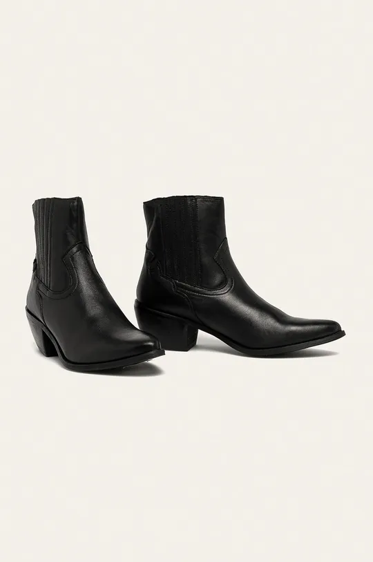 Answear - Кожаные ботинки чёрный