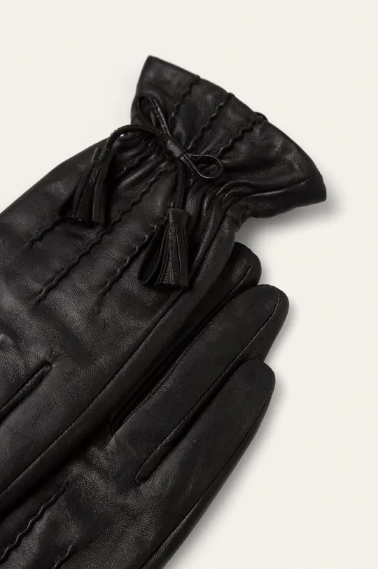 Answear - Шкіряні рукавички чорний