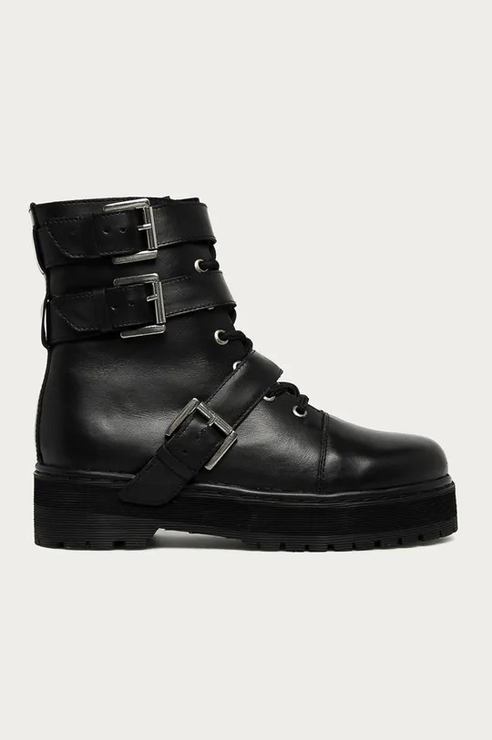 čierna Answear - Kožené členkové topánky Answear Lab Dámsky
